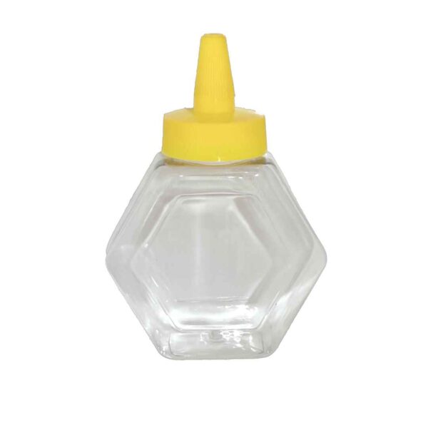 Plastic-Hexagon-Squeezy-Honey-Jar