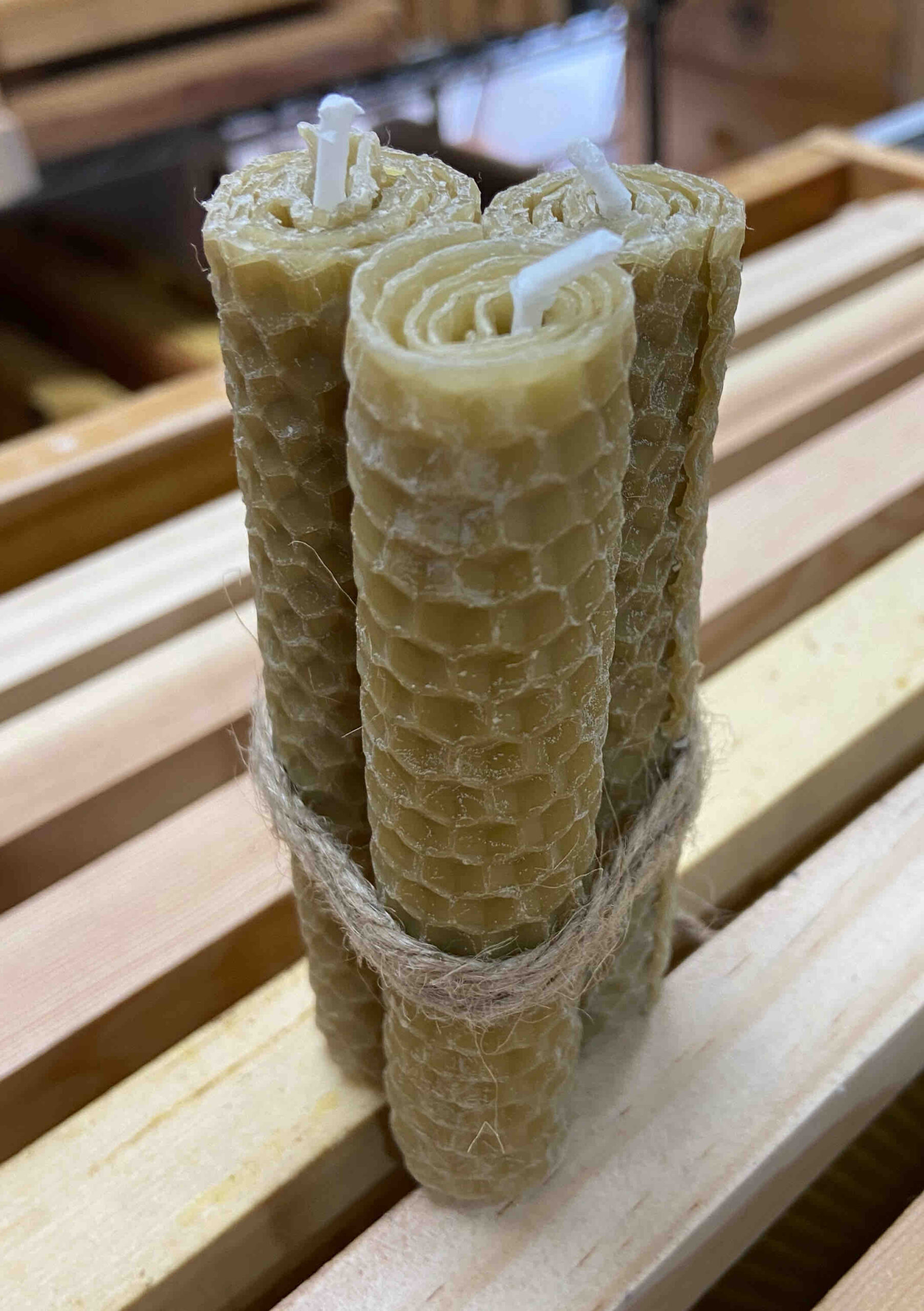 Hand rolled 100% Pure Beeswax Candles - Image 4