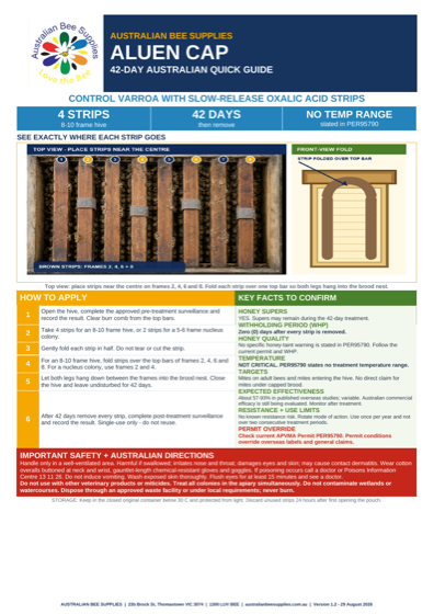 Preview of the ABS Aluen CAP A4 instruction flyer